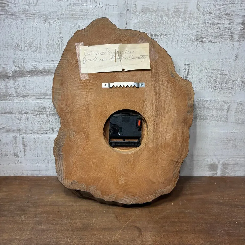 Live Edge Wood Wall Clock with Resin Finish - Pacific County OR Wood